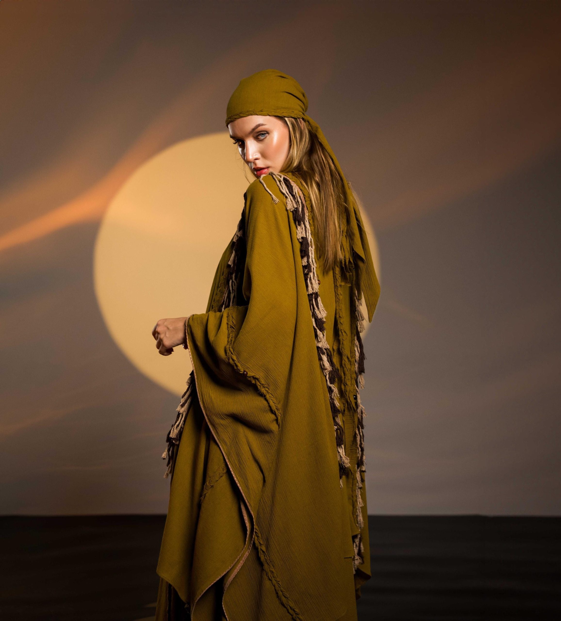 Brown Boho Poncho Organic Shaman Cape Hand Loomed